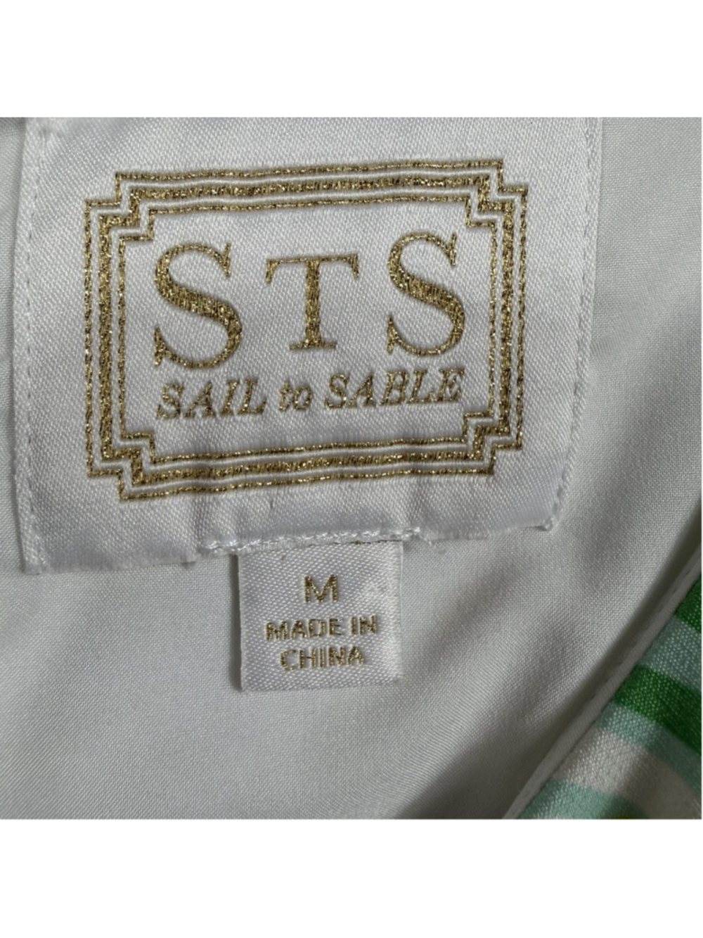 STS Sail to Sable Lemon Shift Dress Green Yellow Citrus Print Womens Size Medium - Picture 9 of 9